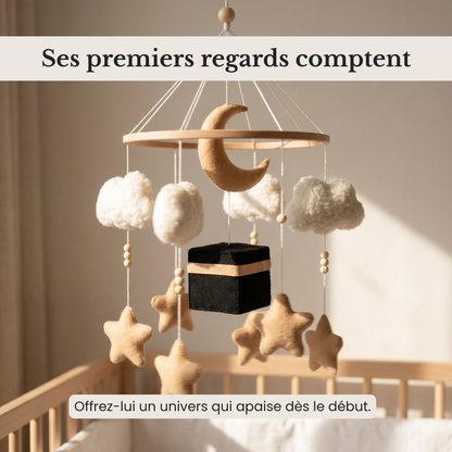 Baytullah - Berceau Kaaba & Lune dorée pour nouveau-né